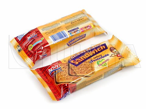 Biscuits packaging in flow pack wrapper (HFFS)