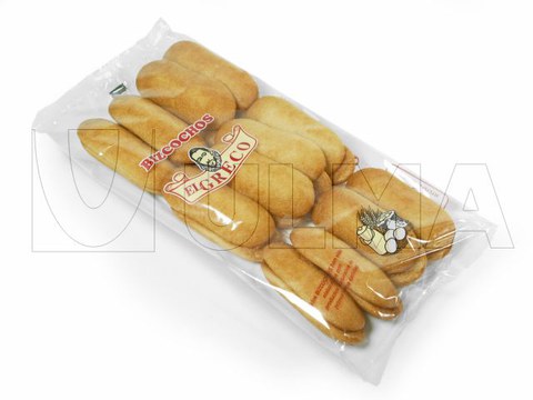 Sponge cake packaging in flow pack wrapper (HFFS)