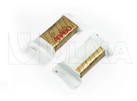 Sugar cube packaging in flow pack wrapper