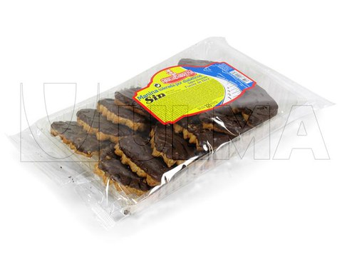 Chocolate pastry packaging in flow pack (hffs)