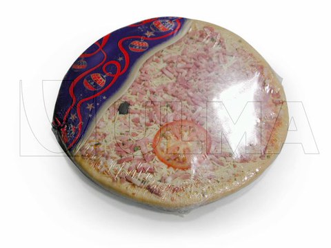 Fresh pizza packaging in flow pack wrapper (HFFS) with modified atmosphere (MAP)