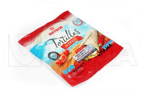 Mexican tortilla stacks wrapping in MAP and re-closeable Flap Pack