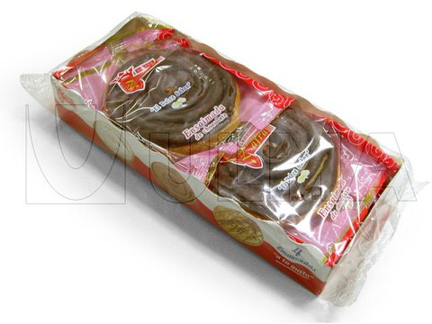 Ensaimada chocolate snack cakes packaging in flow pack (hffs)