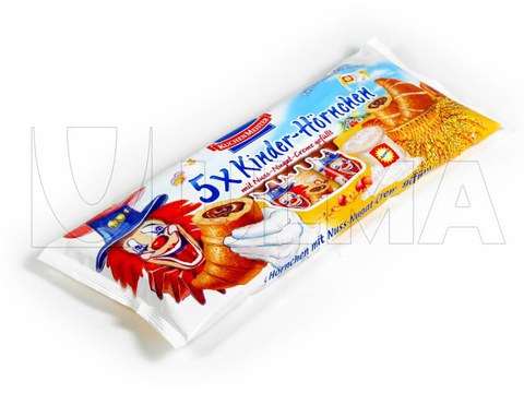 Group packaging of individually wrapped buns in flow pack wrapper (HFFS)