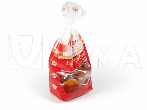 Muffins packaging, with and without wrap, in flat bottom pack with clip in VFFS machine.
