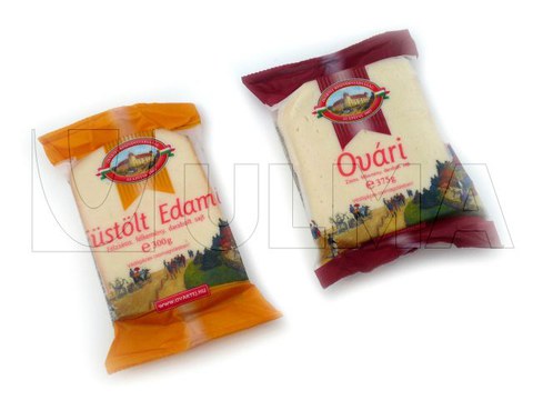 Cheese packaging in flow pack wrapper (HFFS) in modified atmosphere (MAP)