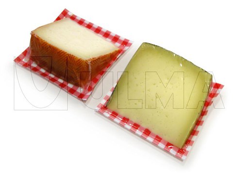 Cheese portions packaging in thermoforming in vacuum pack with flexible film