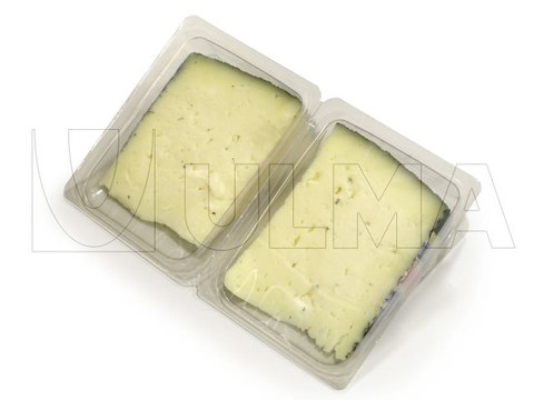 Cheese portions packaging in thermoforming with rigid film and modified atmosphere (MAP)
