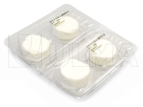 Goat's cheese portions packaging in thermoforming in modified atmosphere (MAP) with rigid and flexible film