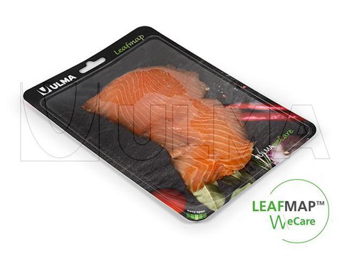 Sliced salmon packaging in LeafMap(TM) traysealing sustainable solution