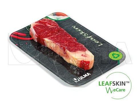 Meat packaging in LeafSkin(TM) traysealing sustainable solution