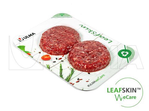 Hamburger packaging in LeafSkin(TM) traysealing sustainable solution