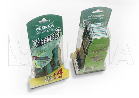 Razor packaging in blister thermoforming