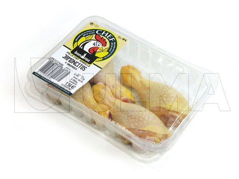 Chicken legs packaging in traysealing