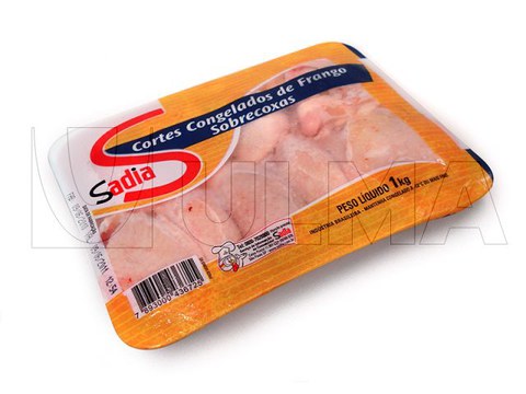 Frozen chicken legs packaging in flow pack (hffs) with shrink film (SES®)
