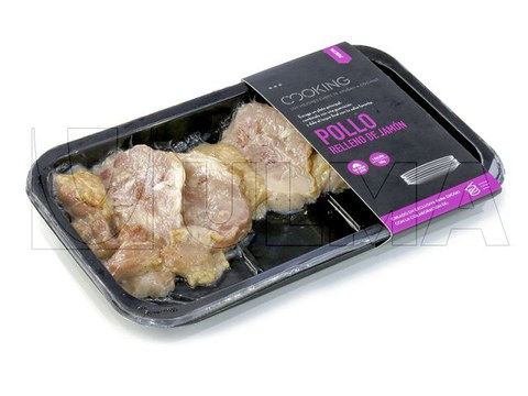 Stuffed Chicken packaging in traysealing in skin packDuck thigs confit packaging in traysealing in skin pack