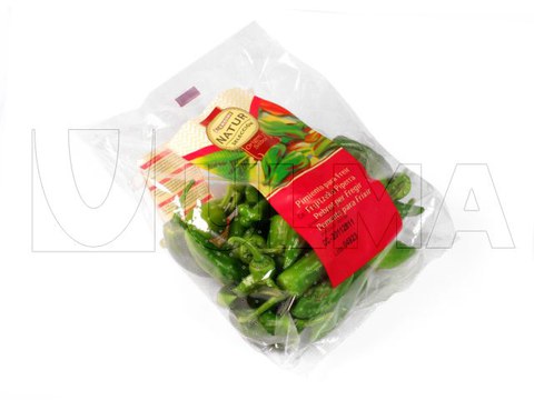 Green peppers packaging in vertical (vffs)