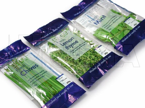Aromatic herbs packaging in flow pack wrapper (HFFS)