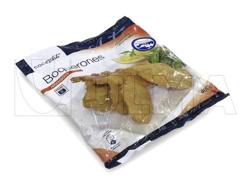 Breading anchovies packaging in vertical machine (vffs)