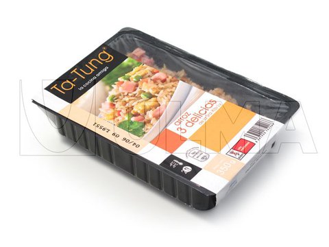 Rice three delights packaging in thermoforming with modified atmosphere (MAP)