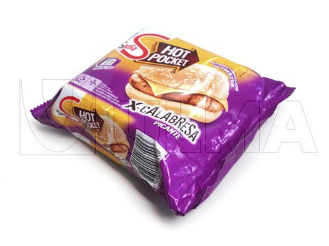 Cooked burger packaging in flow pack (hffs) with  modified atmosphere (MAP)