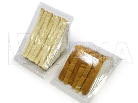 Sandwiches packaging in thermoforming with rigid film