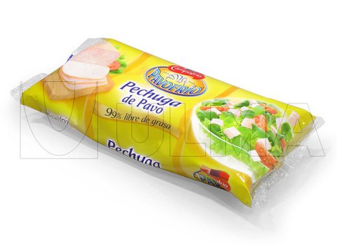 Envasado de pechuga de pavo en flow pack (hffs)