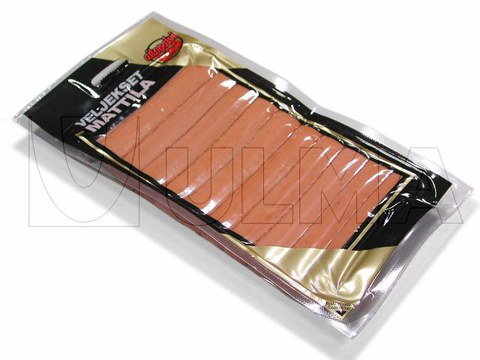 Envasado de salchichas en termoformado al vacío en film flexible