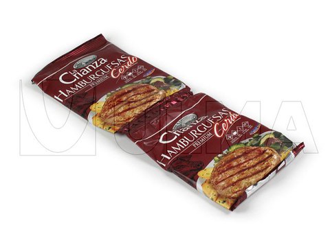 Envasado de hamburguesa congelada en flow pack (hffs)