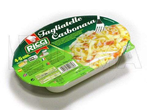 Envasado de pasta precocinada en bandeja rígida termosellada