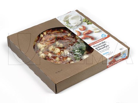 Envasado de pizza fresca en flow pack (hffs) con atmósfera modificada (MAP)
