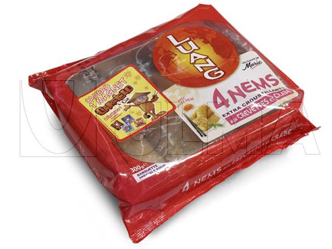 Envasado de rollitos orientales en flow pack (hffs) con atmósfera modificada (MAP)