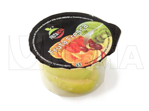 Envasado en termosellado de fruta fresca troceada 5ª gama en bandeja rígida
