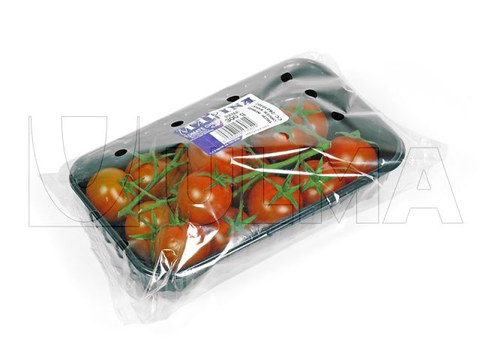 Envasado de tomates cherry en bandeja en flow pack (hffs)
