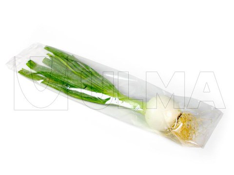 Envasado de cebolletas en flow pack