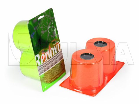 Envasado de rollos de papel higiénico con tapa de film impreso