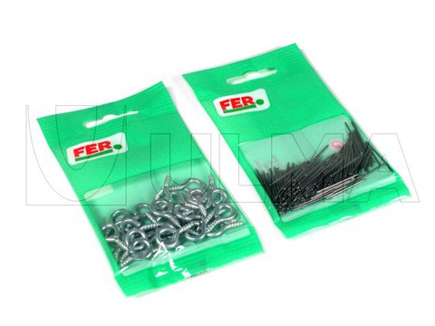 Envasado de piezas para ferretería  y fontanería en máquina vertical