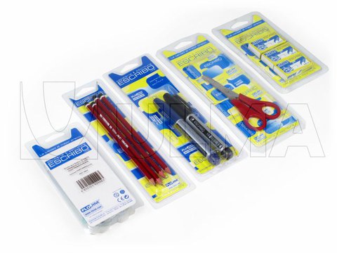 Envasado de material de oficina en blister