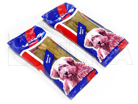 Envasado de comida para animales en flow pack