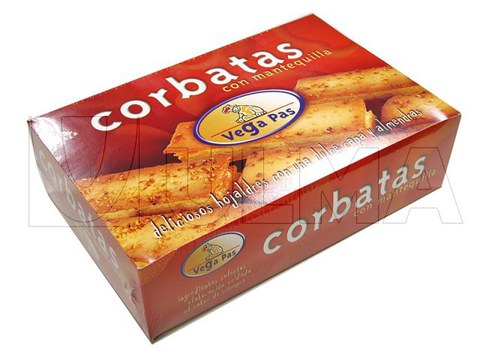 Envasado de corbatas de hojaldre en caja en flow pack (hffs) con film retráctil