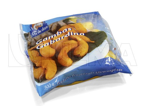 Envasado de gambas gabardina en bolsa vertical (vffs)