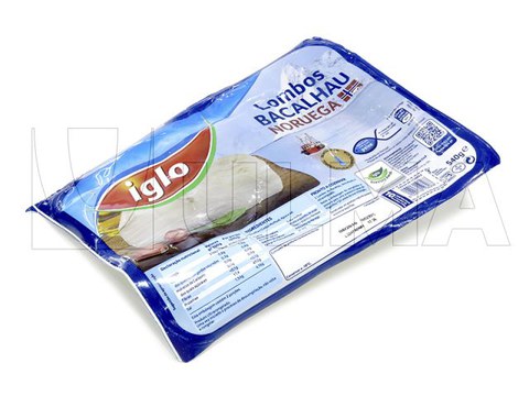 Envasado de gambas congeladas en bolsa almohadilla y film laminado. — ULMA  Packaging