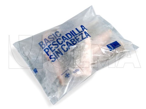 Envasado de pescado congelado en Vertical en film Laminado.