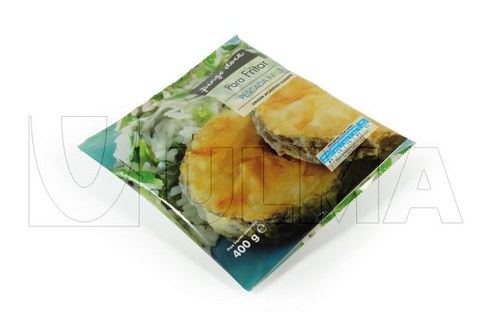 Pescado congelado en Vertical en film LDPE.