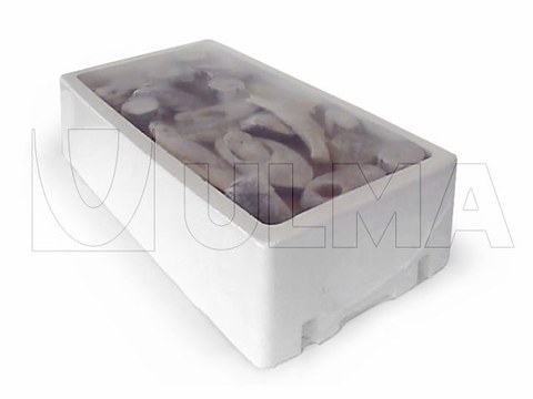 Envasado de gambas congeladas en bolsa almohadilla y film laminado. — ULMA  Packaging