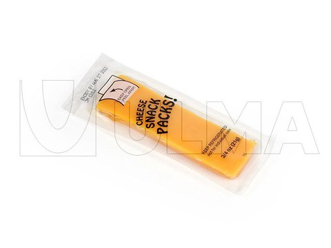 Envasado de snacks de queso en termoformado al vacío en film flexible